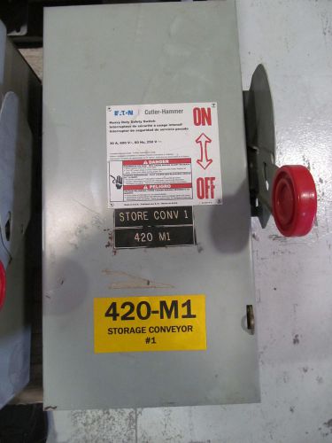 Cutler Hammer Eaton 30 Amp Disconnect DH361FGK 600 V 3 Pole Fusible