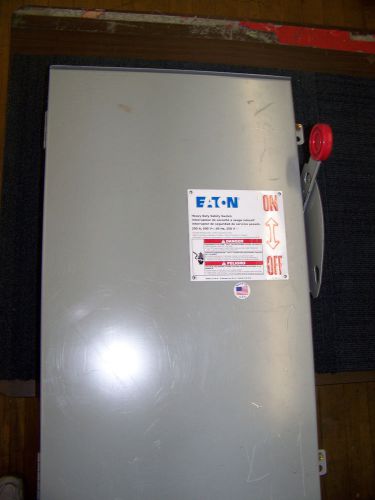 Eaton heavy duty safety switch 200 a 600 v 60 hz 277/480 4 wire 3 pole #dh365nrk for sale