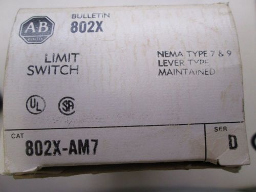 ALLEN BRADLEY LIMIT SWITCH 802X-AM7 SER. D NEW