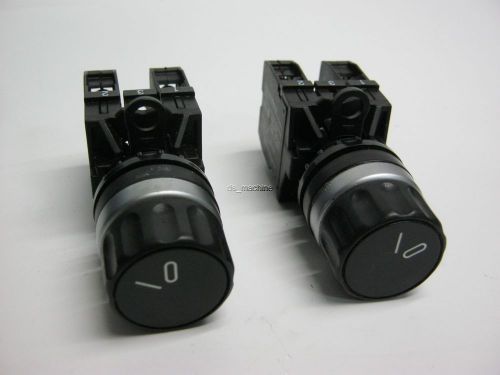 Lot of 2 Moeller M22-WR 2 Pos Maintain Selector Switches, 2 Contacts Per NO/NC