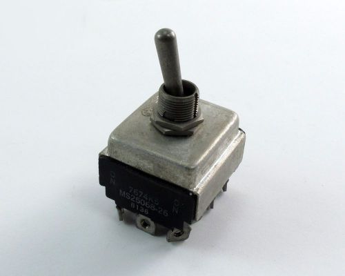 Eaton / Cutler-Hammer MS25068-26 Military Toggle Switch 7674K5 4-Pole, 2 Throw