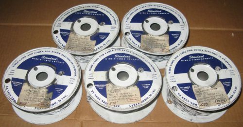 5 Rolls 2,671 &#039; MIL-W-16878/D TYPE E Silver Surface 22 AWG Standard Wire &amp; Cable