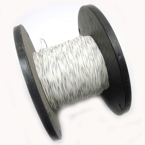 New approx 1200ft copperfield 18awg white hook up wire w/ gray stripe for sale