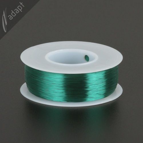 Magnet wire, enameled copper, green, 34 awg (gauge), 155c, ~1/4 lb, 1975&#039; for sale