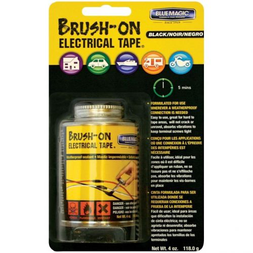 NEW - Blue Magic Brush-On Electrical Tape Weatherproof Sealant Black