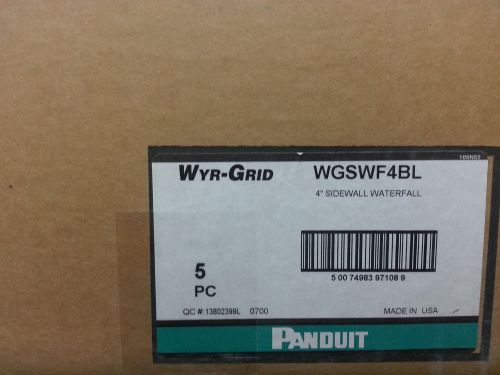 Panduit Wyr-Grid 4&#034; sidewall waterfall WGSWF4BL NEW box of 5
