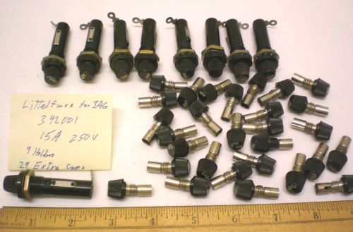 9 LITTELFUSE # 342 for 3AG Type Panel Mount Fuses, 20Amps 250V Made in USA