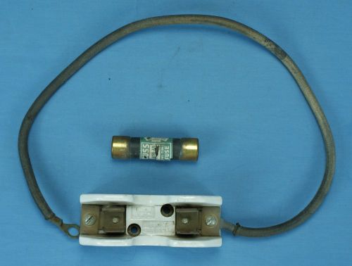 Antique OLD UNION FUSE HOLDER PORCELAIN 250 V with BUSS ONE TIME FUSE CONNECTION