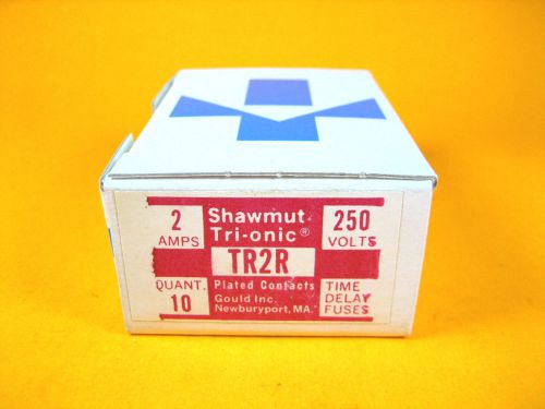Gould Shawmut -  TR2R -  Tri-onic Time Delay Fuse, 2A 250V (Lot of 10)