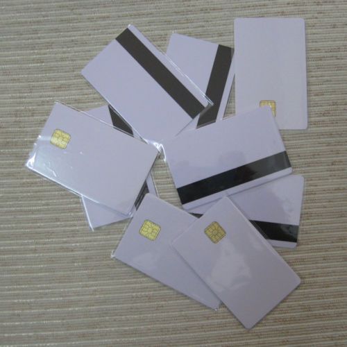 50pcs, smart IC card with SLE 4428 chip + magnetic stripe,HiCo, contact IC card