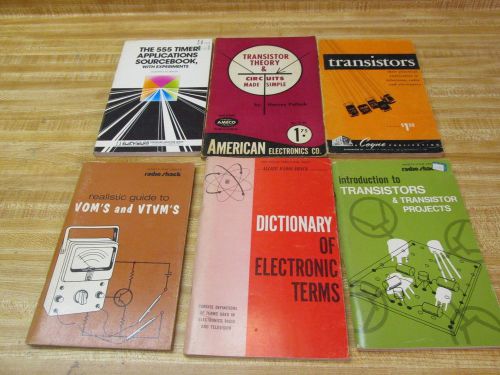 Vintage Lot of 6 Electronic &amp; Transistor Guides, Repair Manuals - Radio Shack