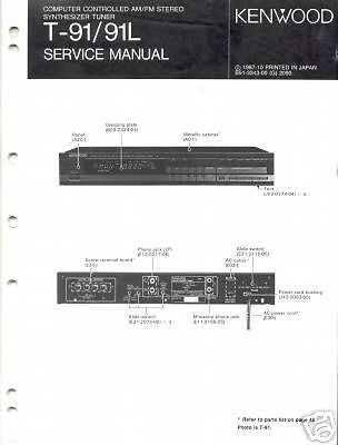 KENWOOD Service manual Original T91 T91L FREE USA SHIP