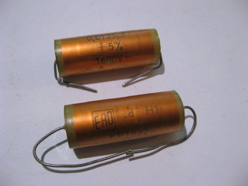 Qty 2 Capacitor High Voltage .0135uF 5% 1600V EAD KP1832 - USED