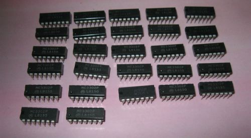 Lot of 27 motorola mc3302p lm339 quad voltage comparator 14 pdip case for sale