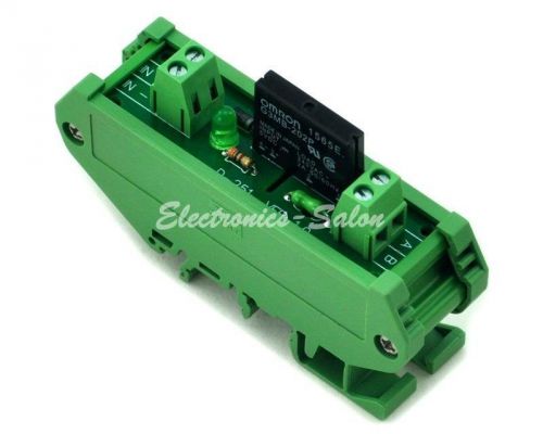DIN Rail Mount 1 Channel SSR/Solid State Relay Interface Module, AC100~240V/2A.