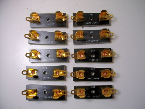 Lot of 10 Littlefuse Little Fuse 357 Single Chassis Clip Mount Fuse Holders