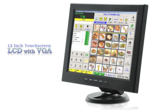 12 Inch Touchscreen LCD with VGA 800x600 POS Retail Business Personal