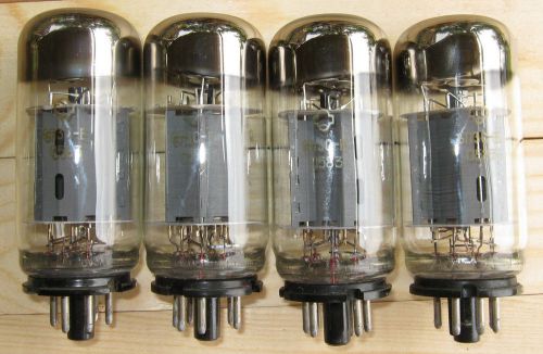 Matched quad 6p3s-e=6l6gt=5881 gold grid audiophile tubes nos tested for sale