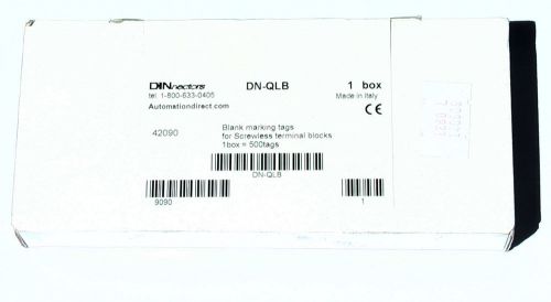DINnectors DN-QLB qty 500 Blank Marking Tags for DN-Q Series Automation Direct