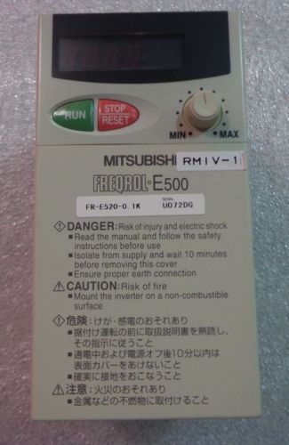 Used mitsubishi e500 series fr-e520-0.1k inverter 220v 0.1kw tested for sale