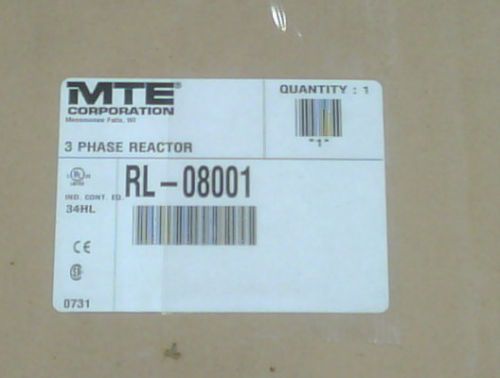 MTE 3 PHASE REACTOR RL-08001 *NEW IN A BOX*