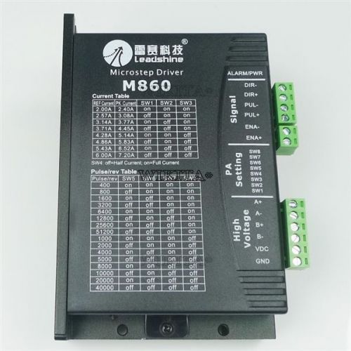 +80vdc leadshine 2/4-phase motors stepper motor driver dm856 0.5a to 5.6a crkr for sale