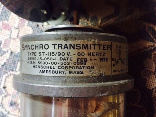 henschel synchro transmitter (2) type 5T -115/90 volts, 60 hertz