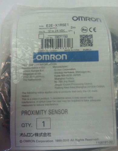 OMRON E2E-X1R5E1 PROXIMITY SWITCH New Sealed package 2m 12 to 24 Volt DC