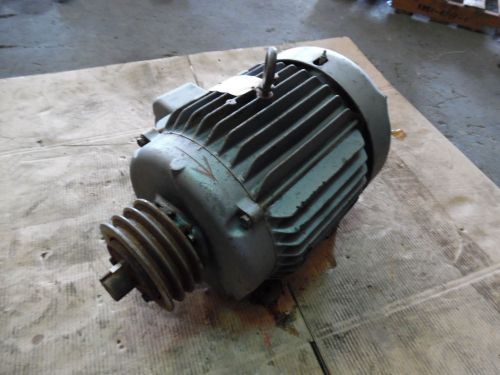 Baldor 15 hp industrial m2333t-5 motor, rpm 1760, frame 254t, 575 volts, used for sale