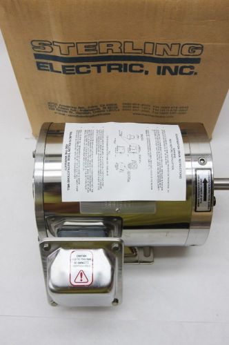Sterling electric sby074mha 0.75 hp stainless steel c-face footless washdown for sale
