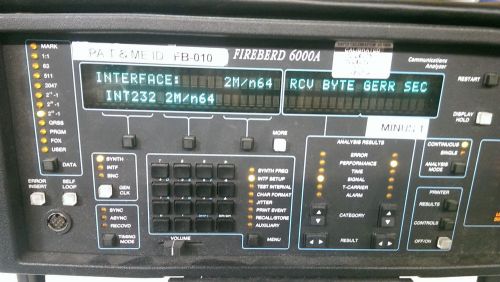 TTC Fireberd 6000A Communications Analyzer 2.048M Nx64K 41800 Opt 6006 Firebird