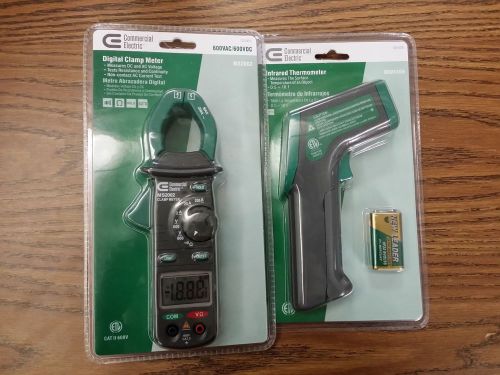 Commercial electric lot ms2002 clamp muli meter &amp; ms6530h infrared thermometer for sale