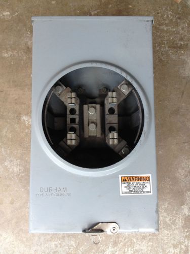 Durham Meter Socket Type 3R Enclosure Catalog No. UT-RS202B item #4141