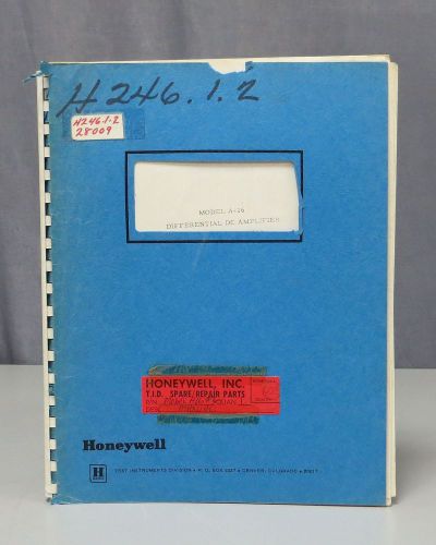 Honeywell Model A-16 Differential DC Amplifier Instruction Manual
