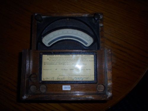 Weston D.C. Voltmeter 1920 Antique Electrical/Science Instrument
