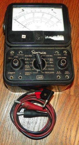 Vintage Simpson Electric Voltmeter Model 260 SERIES 3