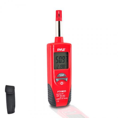 Pyle PTHM20 Temperature and Humidity Meter With Dew Point and Wet Bulb Temp