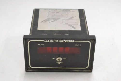 ELECTRO-SENSORS SSA-50P-2 SPEED RATE PANEL TACHOMETER 115V-AC B329824