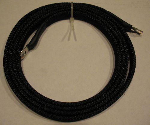 Tektronix 196-3353-00, 9 awg braided wire ground strap with fork terminal lugs for sale