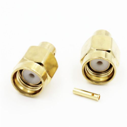 10 x RP-SMA male jack  solder semi-rigid RG402 0.141&#034; RF connector