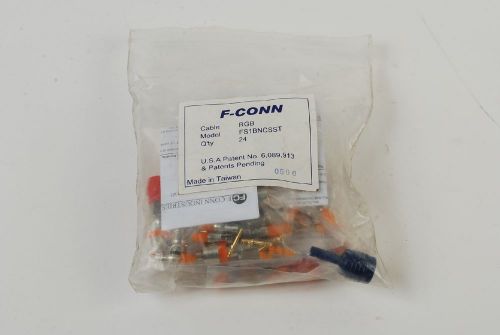 NEW FC F-CONN RGB FS1BNCSST Connectors (24 Count) NOS