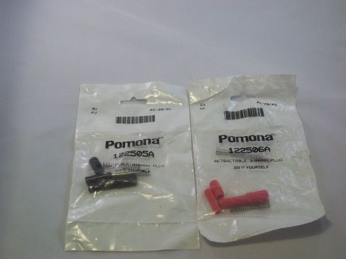 Pomona 122506a red and black 122505a diy retractable sheath banana plugs for sale