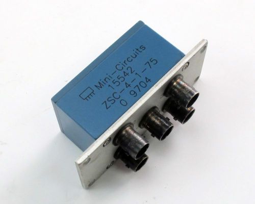Mini-Circuits ZSC-4-1-75 Power Splitter / Combiner - 4-Way, 0°, 75 Ohm, 1-200MHz