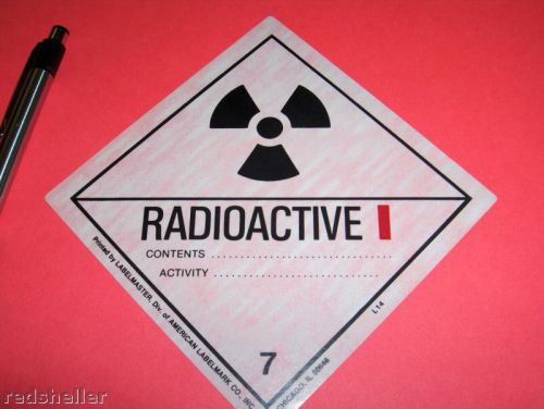 Zowwiee!   genuine radioactive labels - roll of 500 for sale