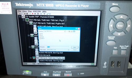 Tektronix MTX100B MPEG Player &amp; Recorder with OPT05