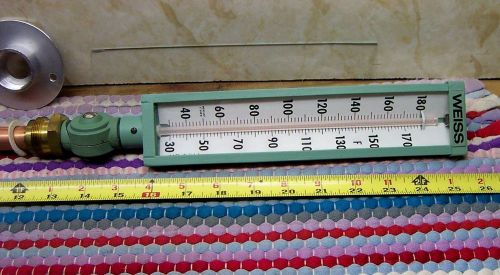 WEISS Adjustable Angle Industrial Thermometer, 30-180 Degrees, N.O.S.