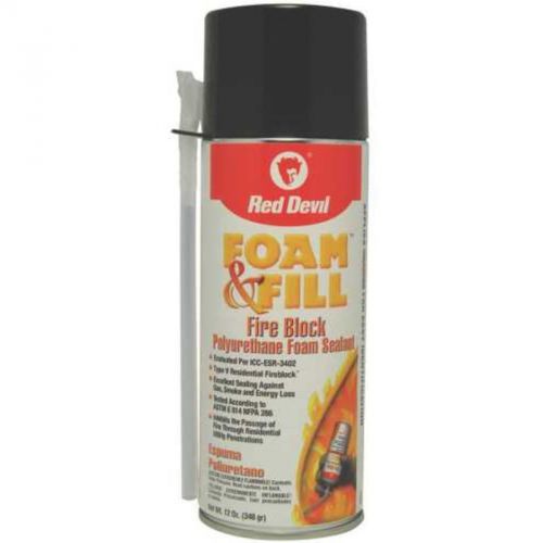 Fireblock Foam 12 Oz Can 0915 Red Devil, Inc. Expanding Foam 0915 075339013656