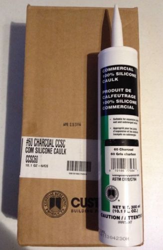 Custom building products commercial #60 charcoal 10.1 oz silicone caulk box of 6 for sale