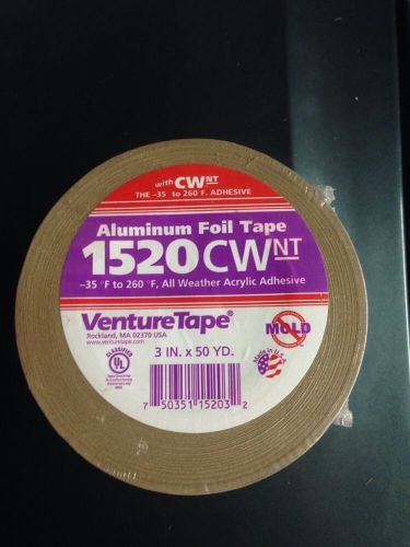 1 Roll Venture 1520CW  HVAC Aluminum Foil Insulation Tape  3 IN. X 50 YD.