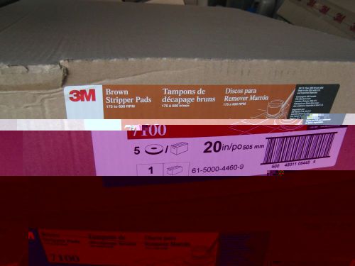 3m 7100  20&#034; brown stripper  pad pads  pk 5 made usa for sale